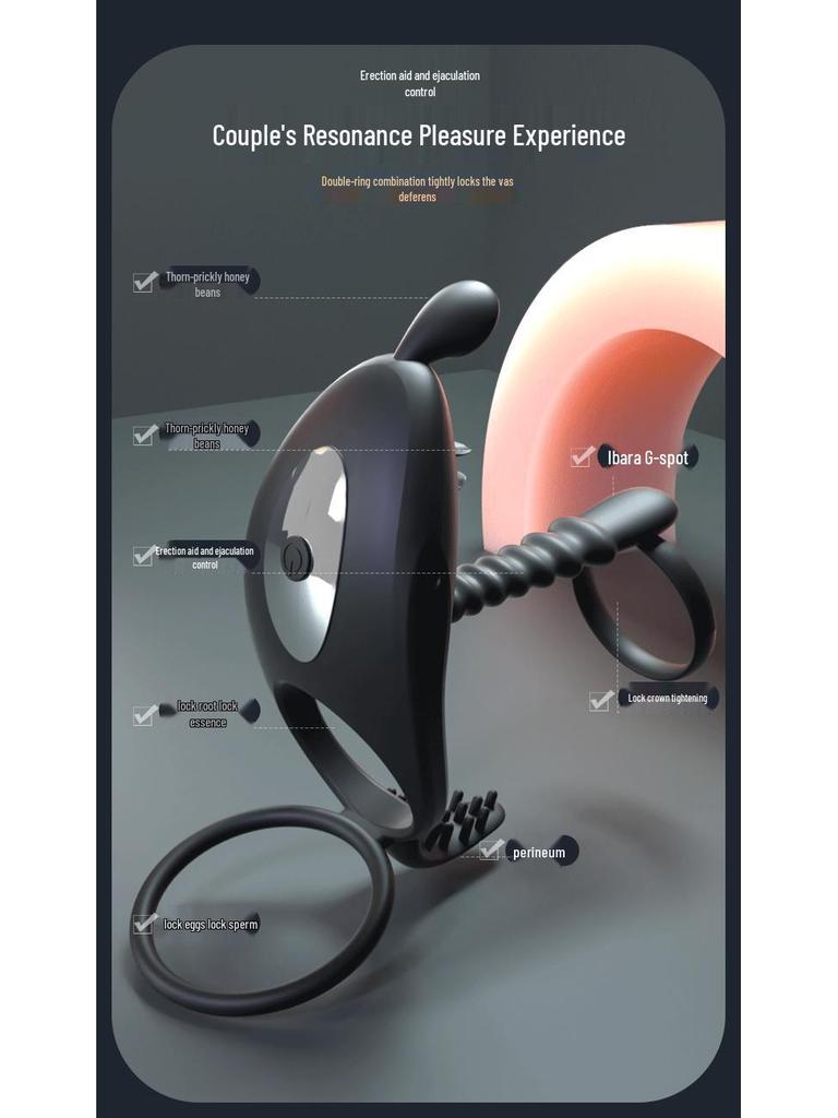 Jiyu Shared Vibration Lock Ring for Men & Women - Couples' Resonance Adult Toy