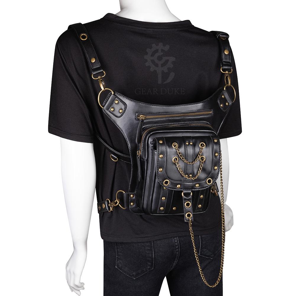 Woman Bag Steampunk Retro Bag Single Shoulder Messenger Bag Outdoor Phone Chain Waist Bag Male Fanny Pack Leg Bag