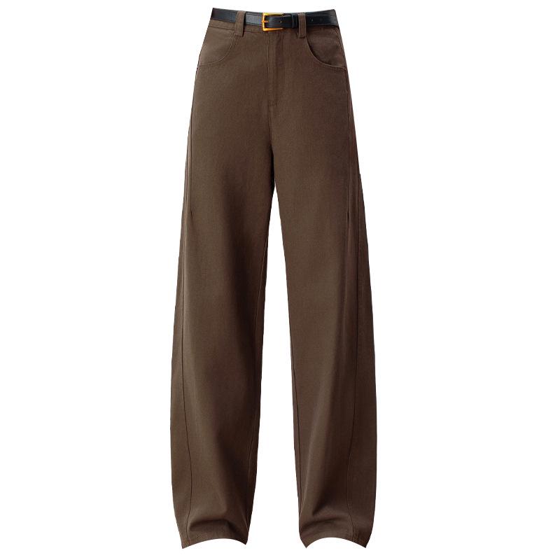 Women's High-Waisted Lyocell Tencel Wide-Leg Pants - Autumn 2025