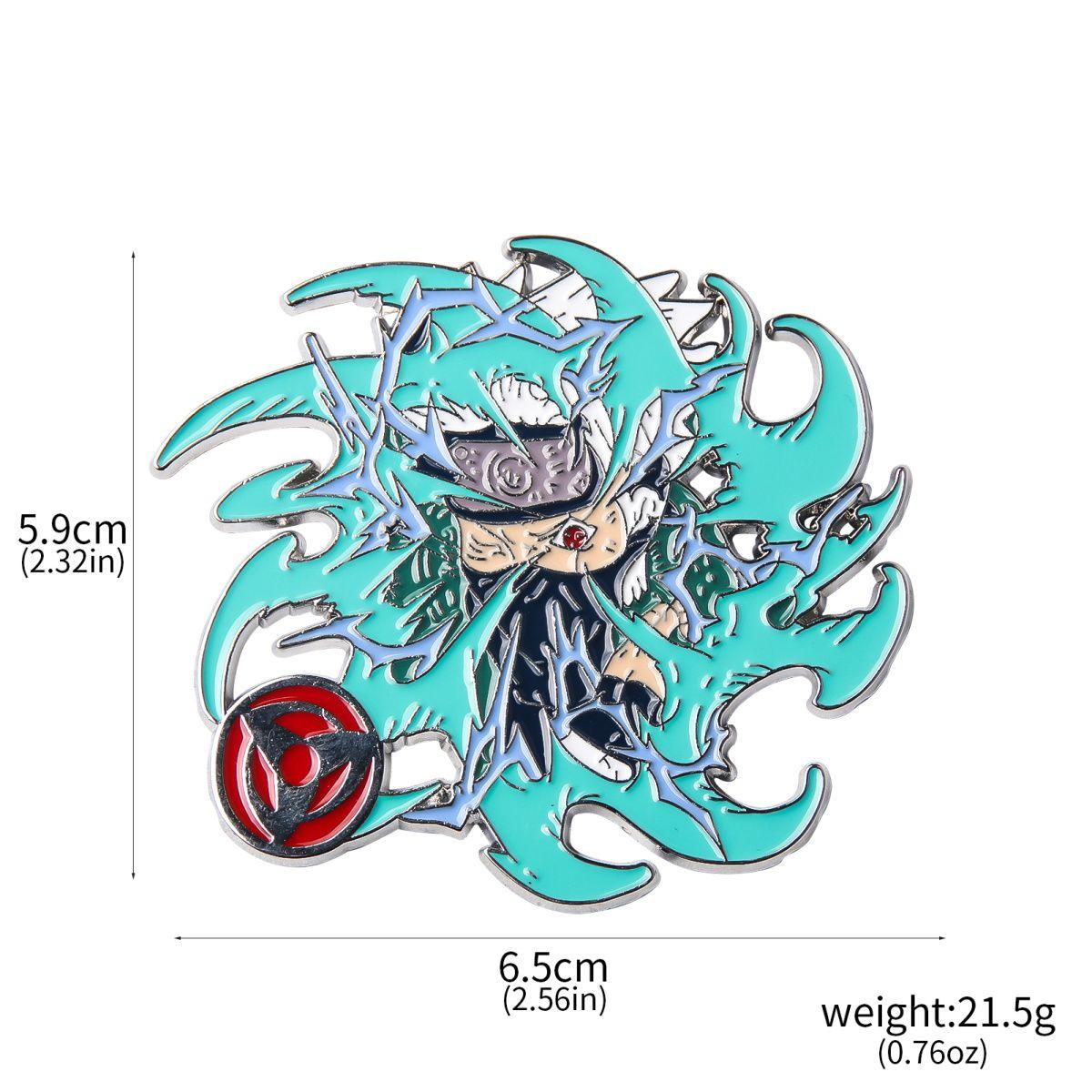 

Naruto anime character cartoon pin peripheral Kakashi Uchiha Obito Shisui Madara Itachi fan metal badge men Spooky Holiday