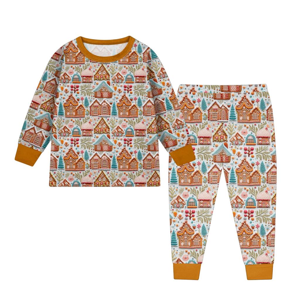 Children's Fashion Suit Skirt Round Neck Long Sleeve Top Pants