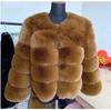 European and American fur jackets imitation fox hair splicing winter clothing thickened warm long-sleeved short fur jackets are in stock