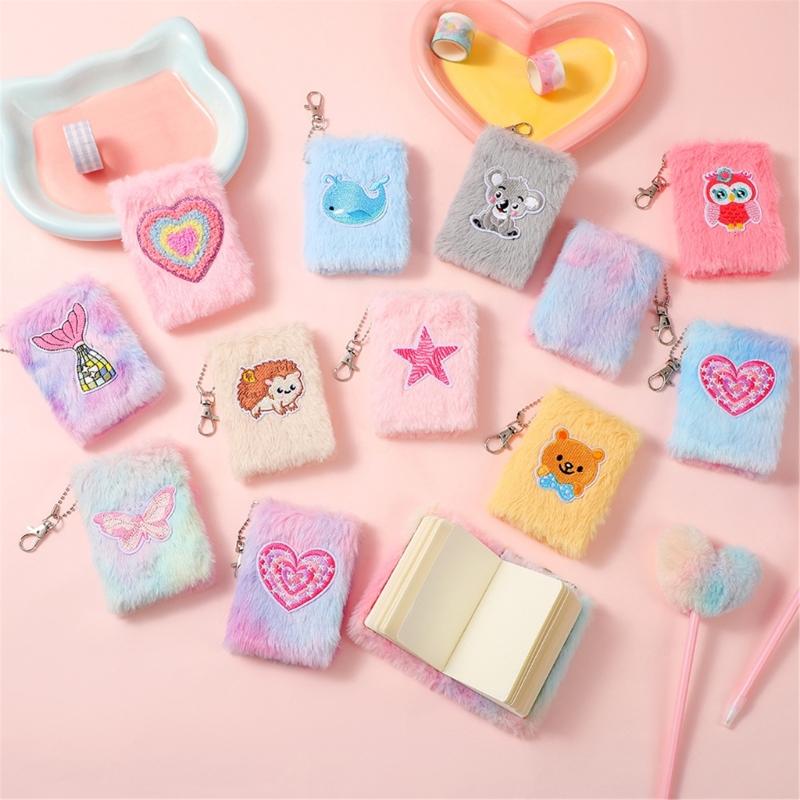 Mini Plush Writing Pad Ergonomic Pocket Notebook Recycled Paper Notepad For Office School Essential