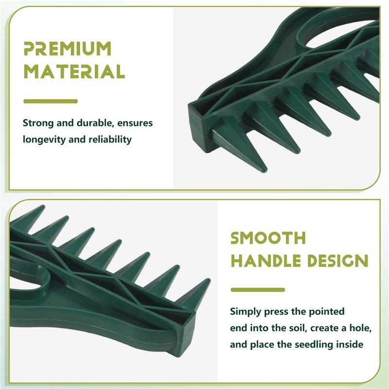 M-Modern-Plant Dibber Yard Tool For Transplanting Plants Vegetable Gardening Smaller Seedling Sowing Seeds Green 1 Piece