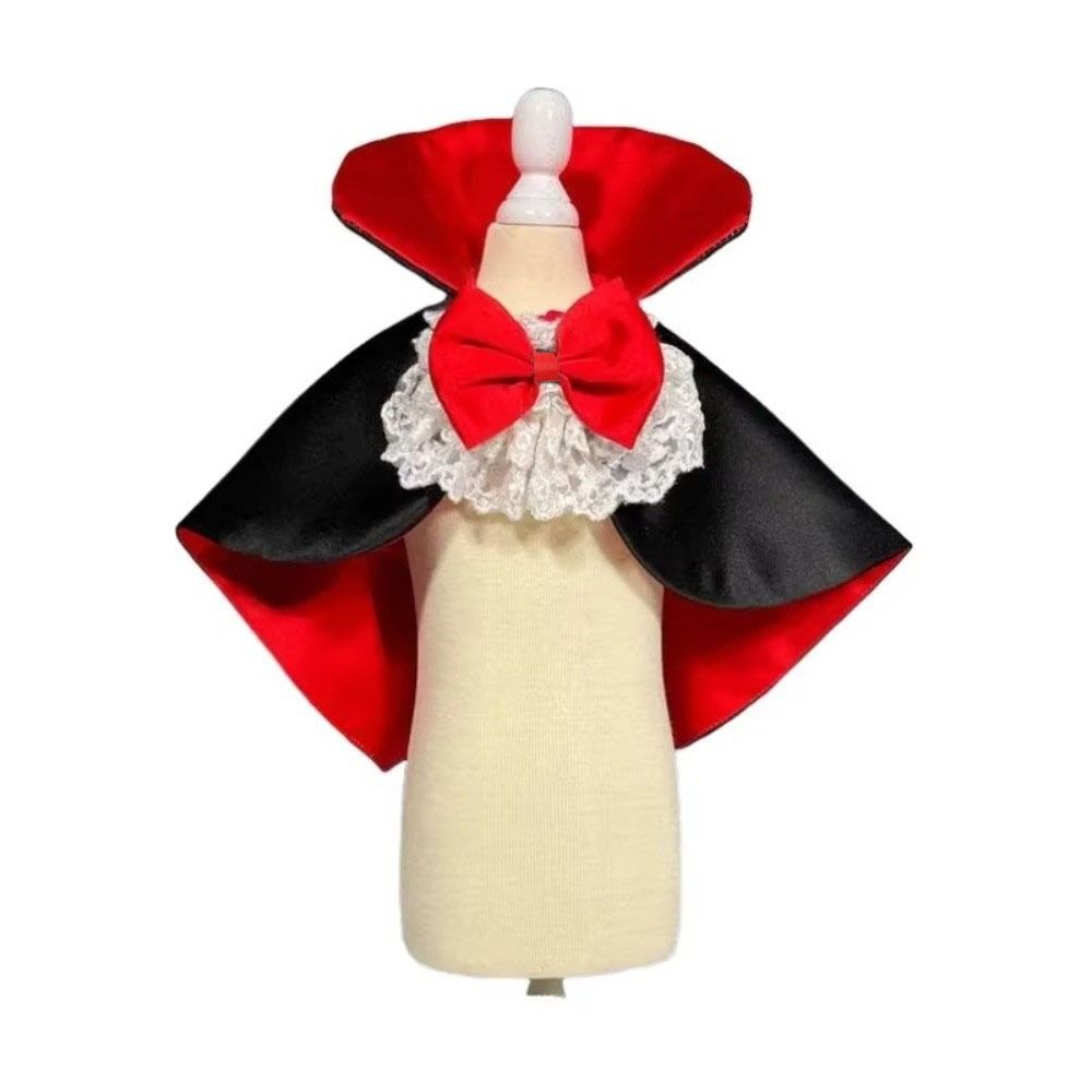 Lace Halloween Pet Costume Stand-collar Small Dog Cape Cool Kitten Dress  Dog