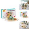 Kid Wooden Tea Set With Pretend Sweets Teapots For Early Education And Role Playing