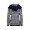 Weird Fish Womens/Ladies Bianca Striped Macaroni Eco Friendly Full Zip Hoodie