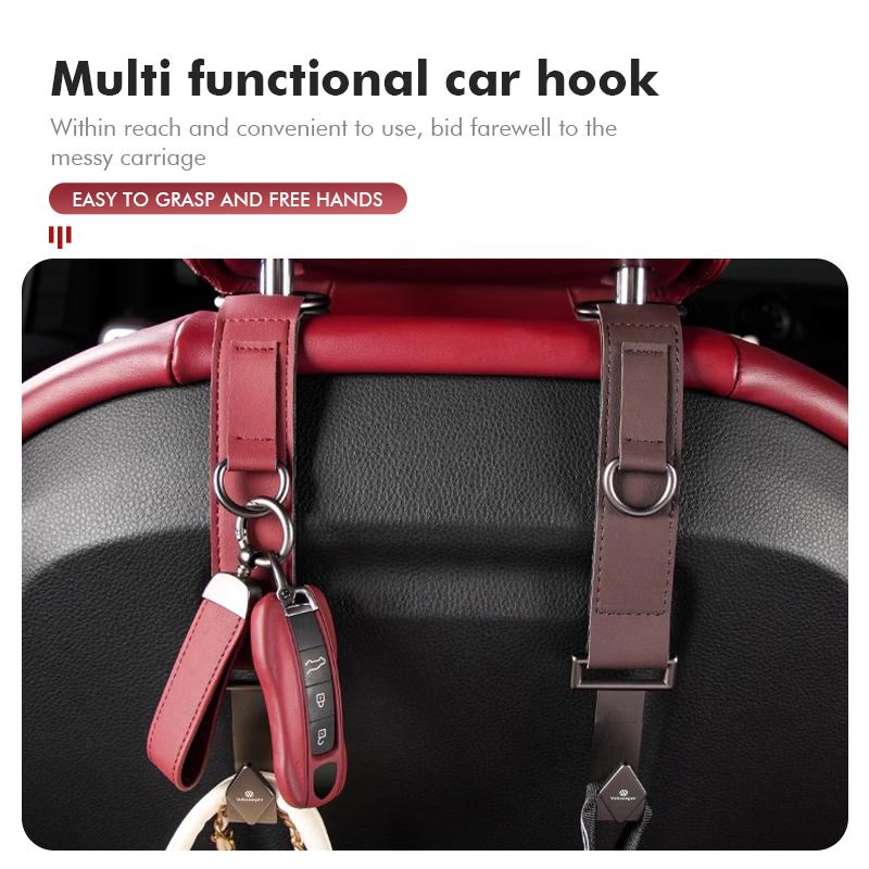 Car Storage Hook Long Headrest Hanger Seat Back Purse Bag Hook For Volkswagen VW Golf 4 5 6 7 Polo Jetta Sagitar Magotan Passat ze4