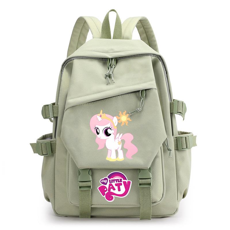 Pony Poly Rainbow Pony Printed Student School Bag Large Capacity Primary And Secondary School Student School Bag Children'S Backpack