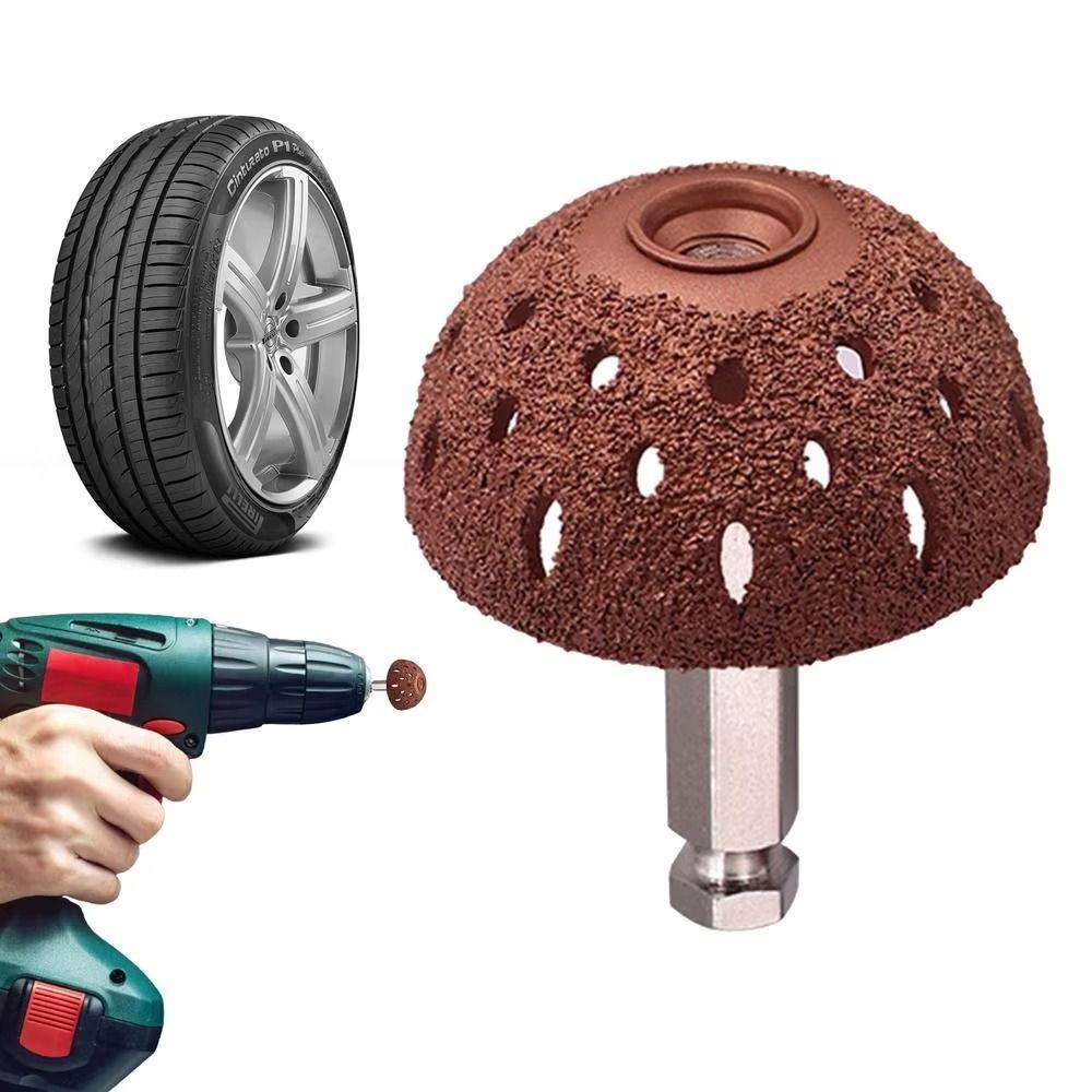 Tungsten Steel Tire Grinding Head Hemispherical Coarse Grit Tire Repair Tool Low-Speed High-Speed Tire Buffer Tool Buffing Wheel