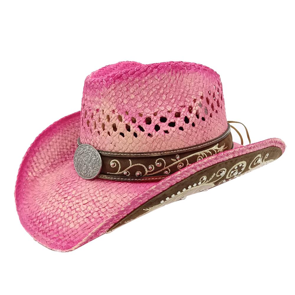 Western Cowboy Hat Straw Hat Men and Women Beach Sun Hat Retro Gentleman Ladies Cowboy Jazz Outdoor Travel Summer New Cowboy Hat