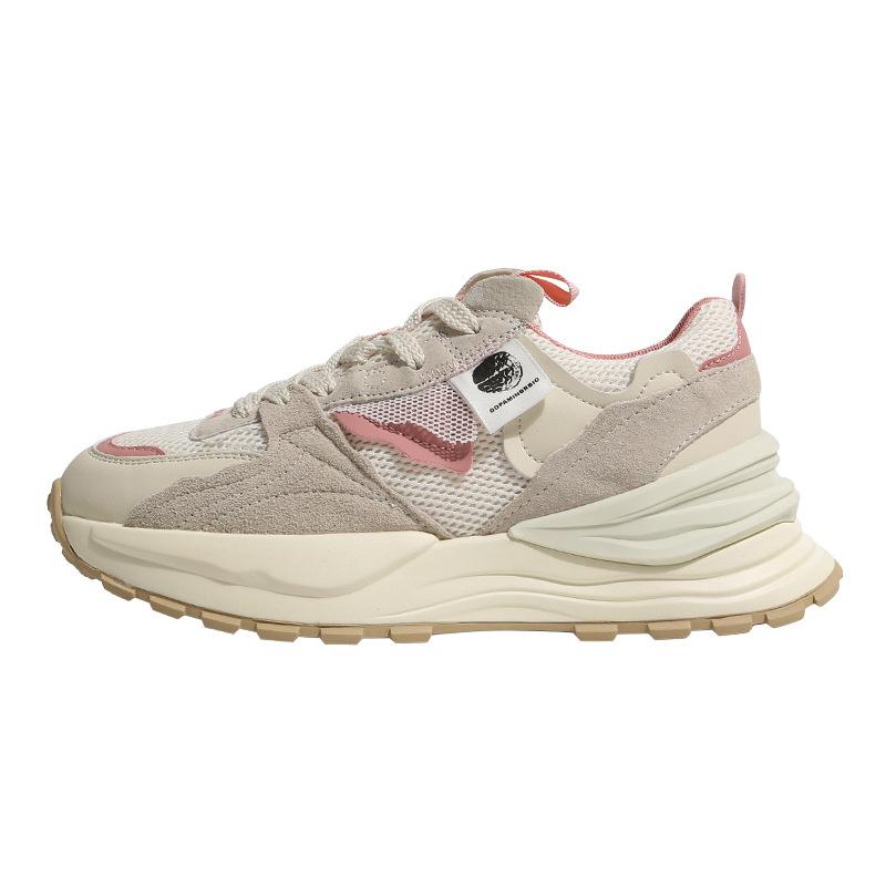 Pink Cortez Women's Spring New Thick Bottom Color Matching Breathable Casual Sports Dad Shoes