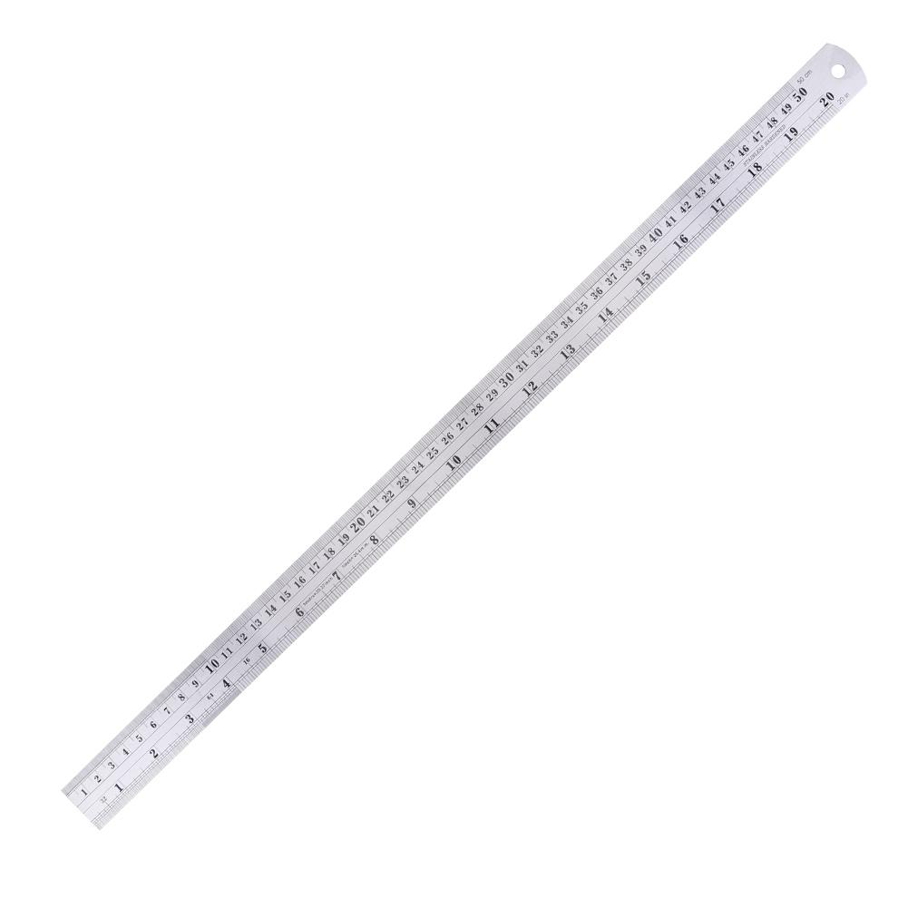 300mm/500mm Stainless Steel Ruler Straight Edge Ruler with Inch & Metric Centimeter Millimeter Ruler Precision Measuring Ruler