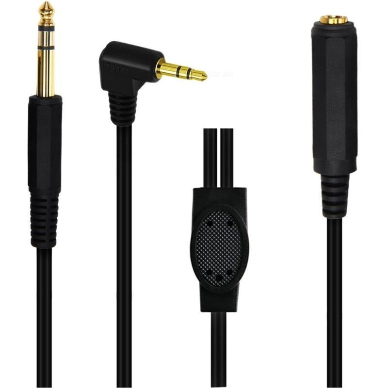 Gold-Plated 6.35mm 1/4" Female to 6.35mm 1/4" Male Cable Stereo Audio Adapter Y Splitter Cable 6.35mm to 3.5mm Male