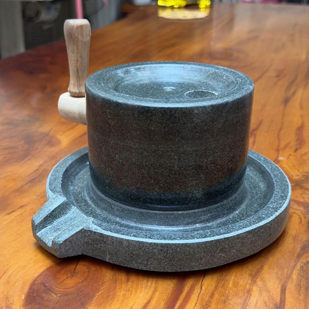 Small Matcha Stone Mill Manual Tea Mill Grains Grinder Green Stone Tea Grinder Hand Pepper Grinder Coffee/ Barley Grinding Tool