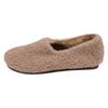 JMXD-Winter Women’s Plush Platform Slippers: Cozy Shearling Lined Indoor Outdoor Shoes Non-Slip Sole Warm Fuzzy Booties Slip On Fashion