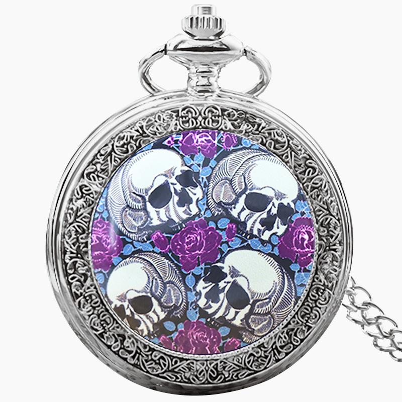 

Vintage Bronze Silver Steampunk Clamshell Male And Female Students Gift Quartz Necklace Collection Commemorative Pocket Watch