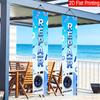 2D Flat, 2pcs 2D Flat Home Appliance Repair Logo Themed Porch Banner, 30.48x179.83 cm Polyester Door Couplet, Home Appliance Repair Logo Design, Suita