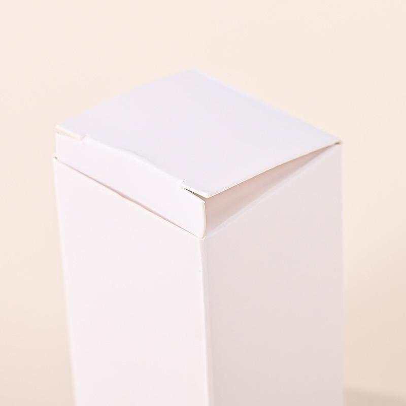 100pcs Square Folding Paper Box White Gift Cardboard Boxes Multiple Sizes Available Packaging Case Candle Gift Box Wedding Party Candy Boxes