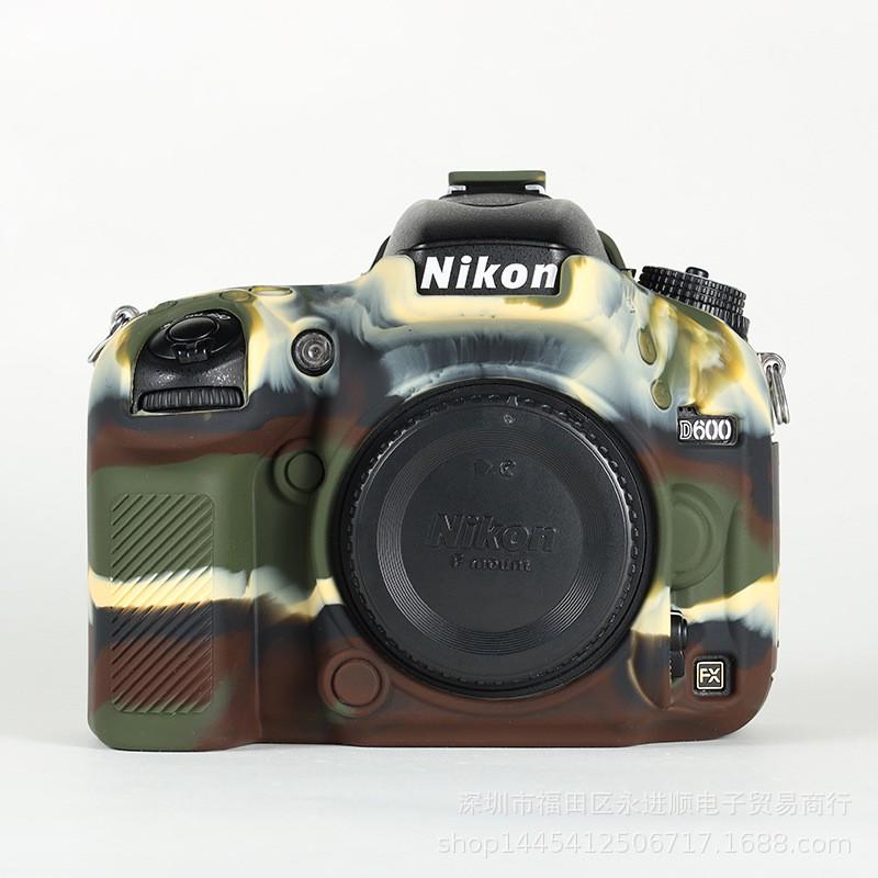 Silicone Camera Case Nikon D600 D610 DSLR Soft Protective Cover In Black Camo Red Yellow Neutral Unisex Design