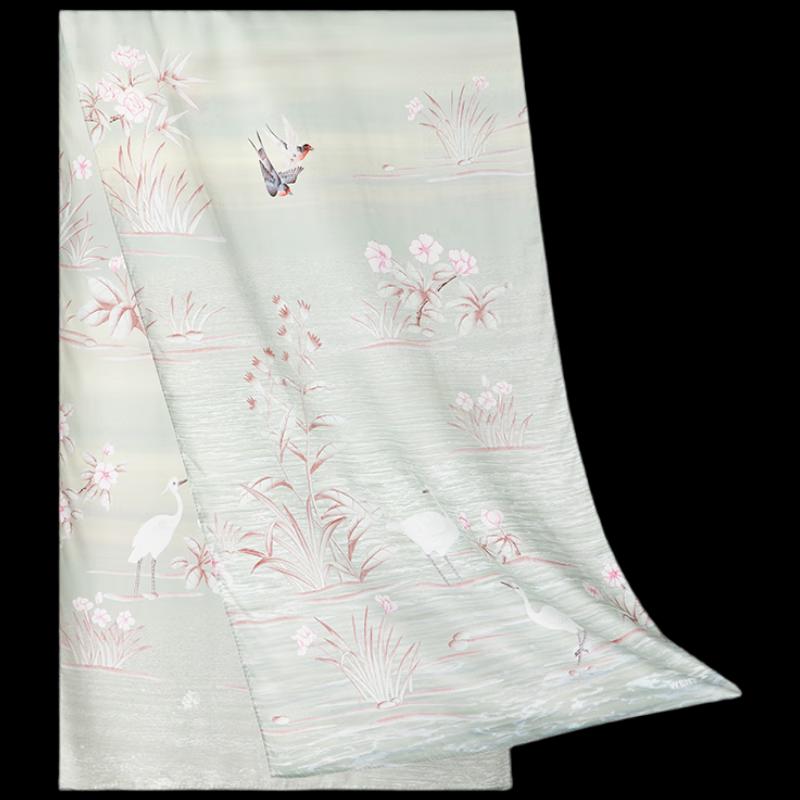 Gong Li Forbidden City 'Memories of Jiangnan' Double-Sided Mulberry Silk Scarf