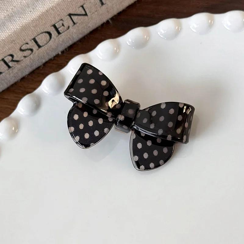 2 Stück Punkte Haarklammern Süße Mädchen Niedliche Schleife Haarspangen Acryl Nahtlose Haarspangen Haargriffe Damen Mode Haaraccessoires Kopfbedeckung