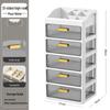 Multi-layer Desktop Organizer: Drawer-Type Storage Box for Office Supplies, Stationery, and Cosmetics