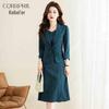 Kebeier Women's Elegant Blazer & Dress Two-Piece Set