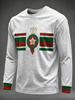2026 Moroccan Men's Fashion Sports Long Sleeve Gradient Printed Moisture Absorbing Breathable Daily Street Fashion Versatile