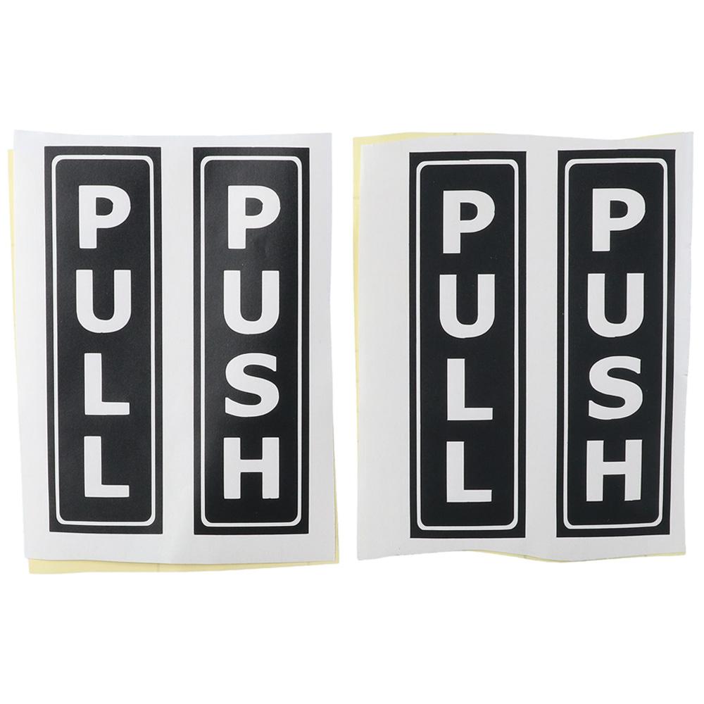 

Self-Adhesive Push Pull Stickers Back Adhesive Door Sign Cafes Stores