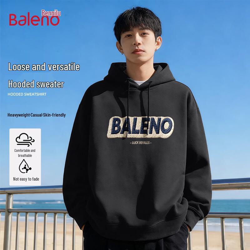 Baleno Men's Hooded Letter Print Sweatshirt
