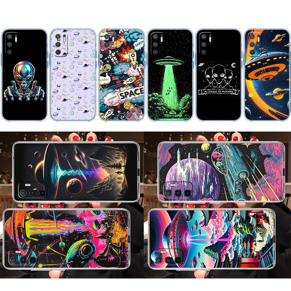 MY25 Space Astronaut Alien UFO Case for LG K22 K30 K40 K40S K41 K42 K50 K50S K51 K51S K52 K61 K62 K71 K92 Q60 Q61 V40 V50 V60