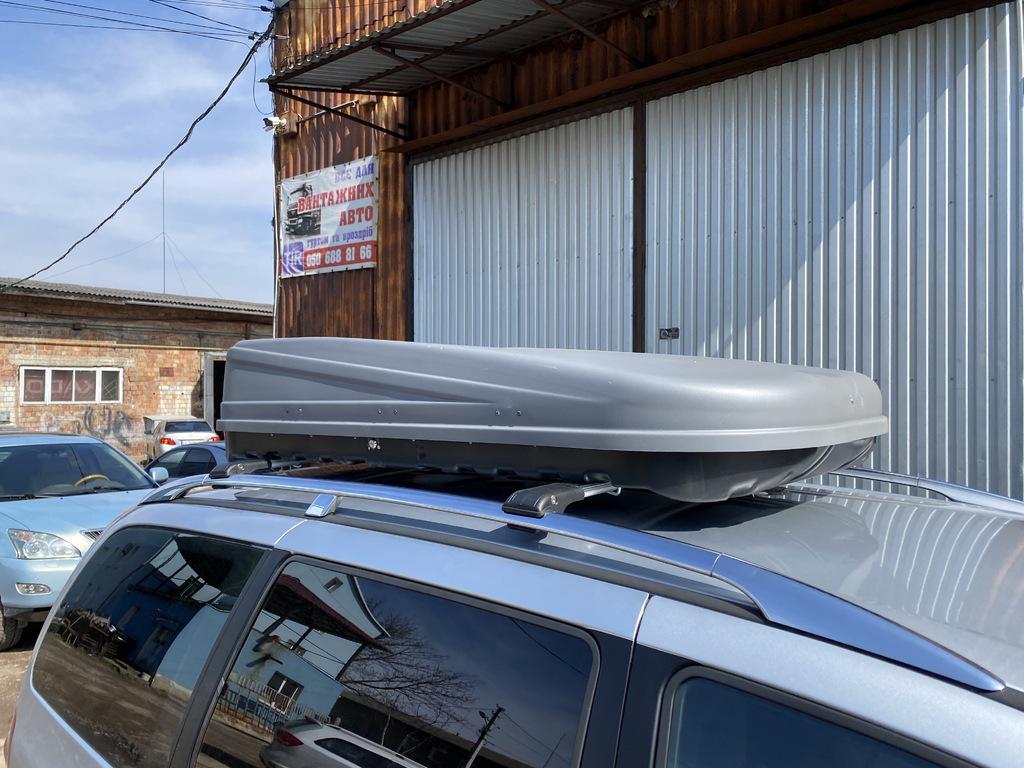 

Авто бокс двосторонній KX сірий мат (520 л)