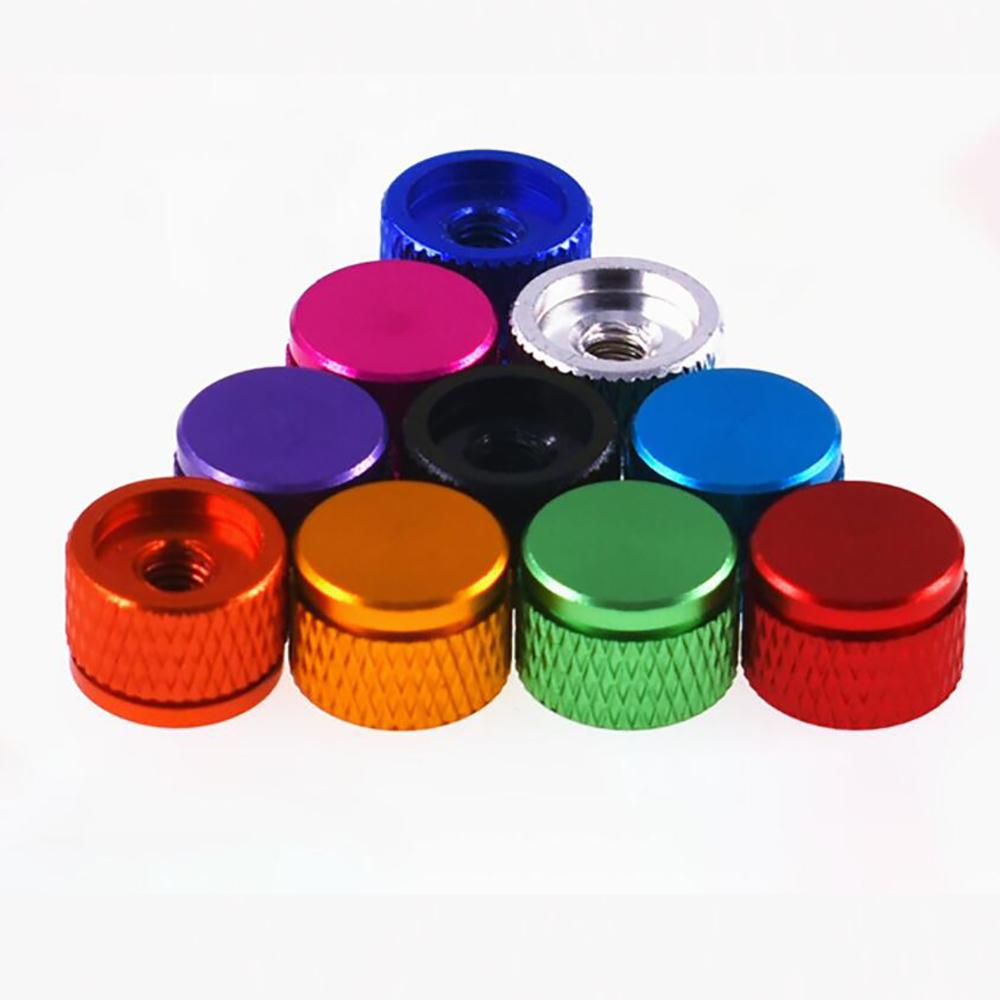 6#-32UNC M3 M3.5 M4 Colorful Knurled Aluminum Thumb Nuts Blind Hole Hand Tighten For PC Computer Case