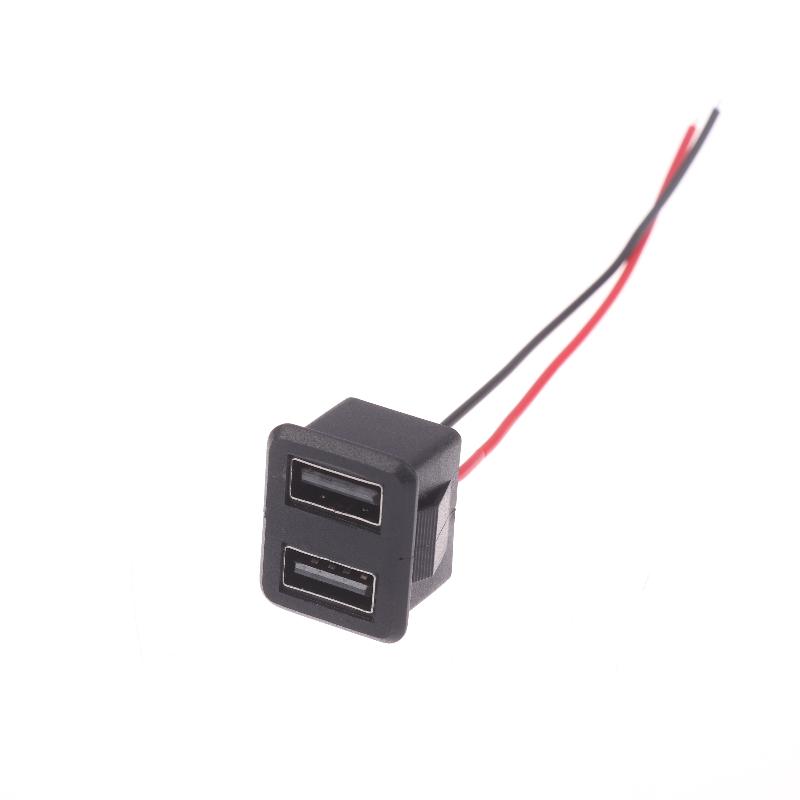 1/3Pcs Power Socket With Cable Connector Double Layer Usb Female Base Type-C Socket And Female Usb Lamp Charging Socket