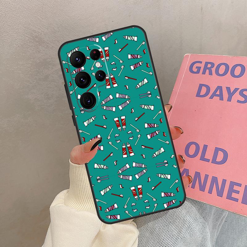 Dentist Tooth Dental Hygienist Case For Samsung Galaxy S25 Ultra S20 S21 S22 S23 S24 Ultra S9 S10 Plus S25 FE Cover Coque