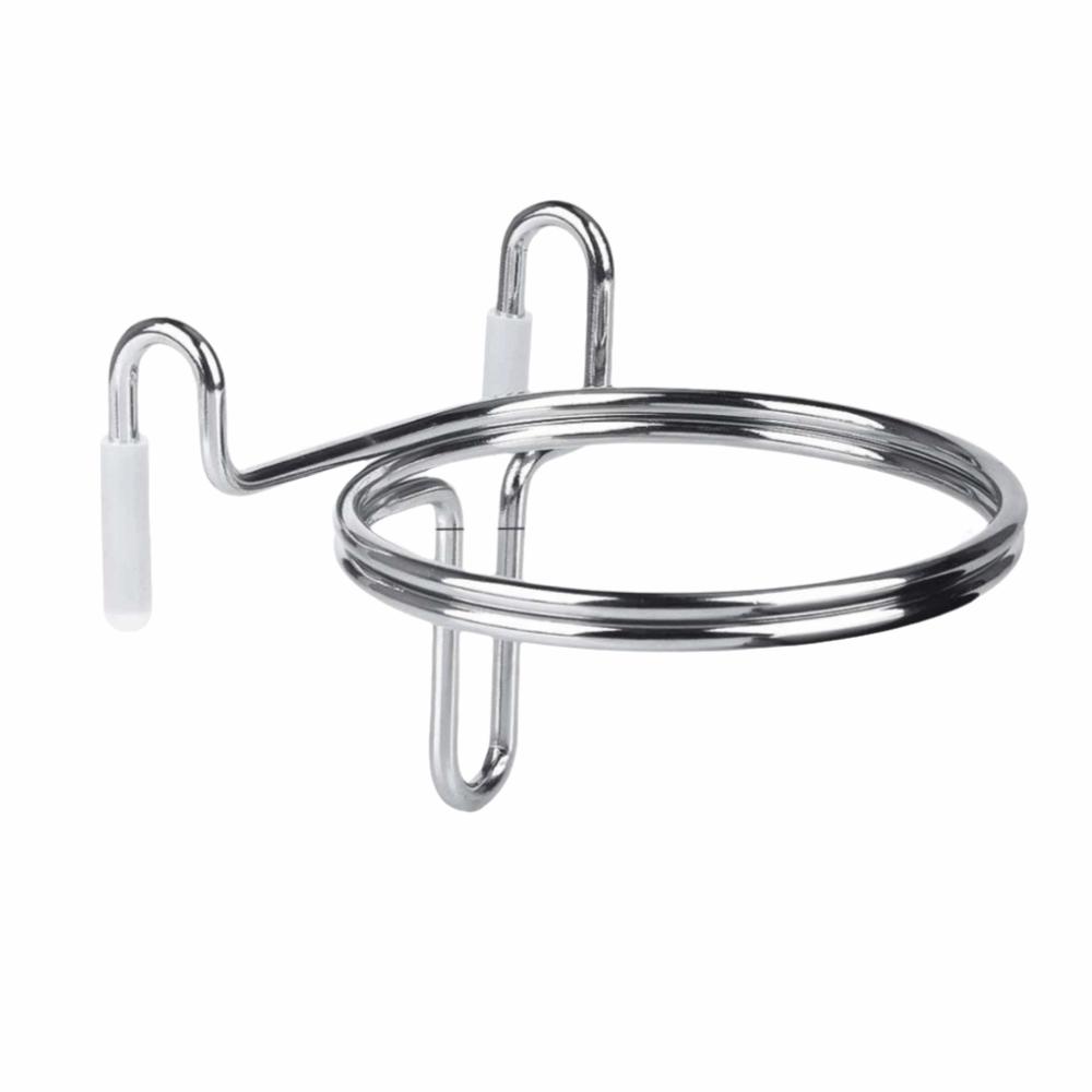 Space Saving Shopping Cart Cup Holder Anti-Slip Water Drink Cup Holder  Shopping Trolley серебряный