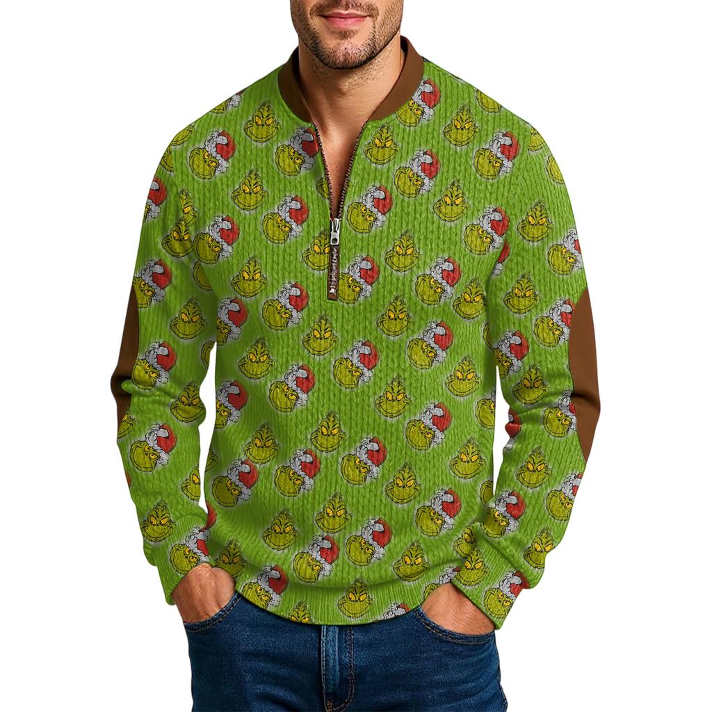 Men'S Outdoor Zipper Long Sleeved Sportswear Casual Sweatshirt