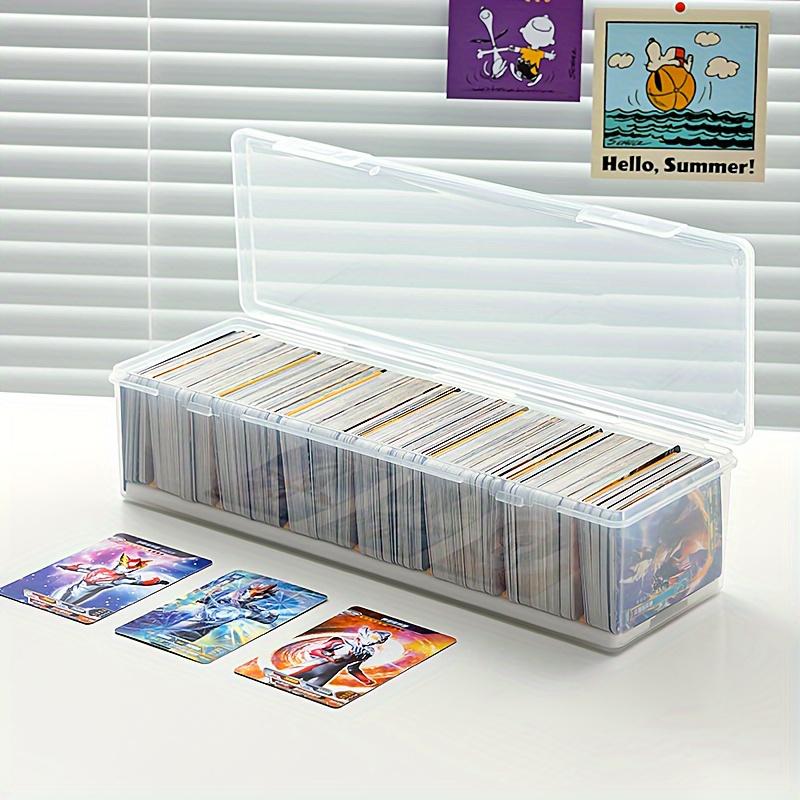 Transparent Plastic Card Storage Box with Lid – Dustproof, Stackable Organizer for Trading Cards, Crafts & Small Items