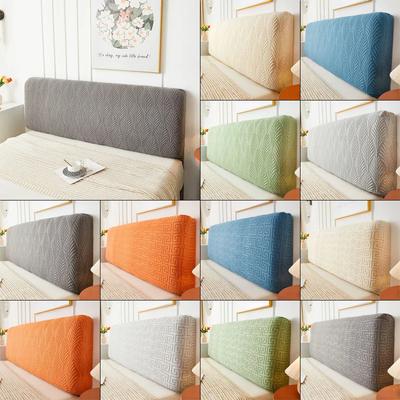 Splash Proof Headboard Cover Wave Pattern Headboard Cover Knitted Elastic Jacquard Bedside Cover for Bed In Bedroom