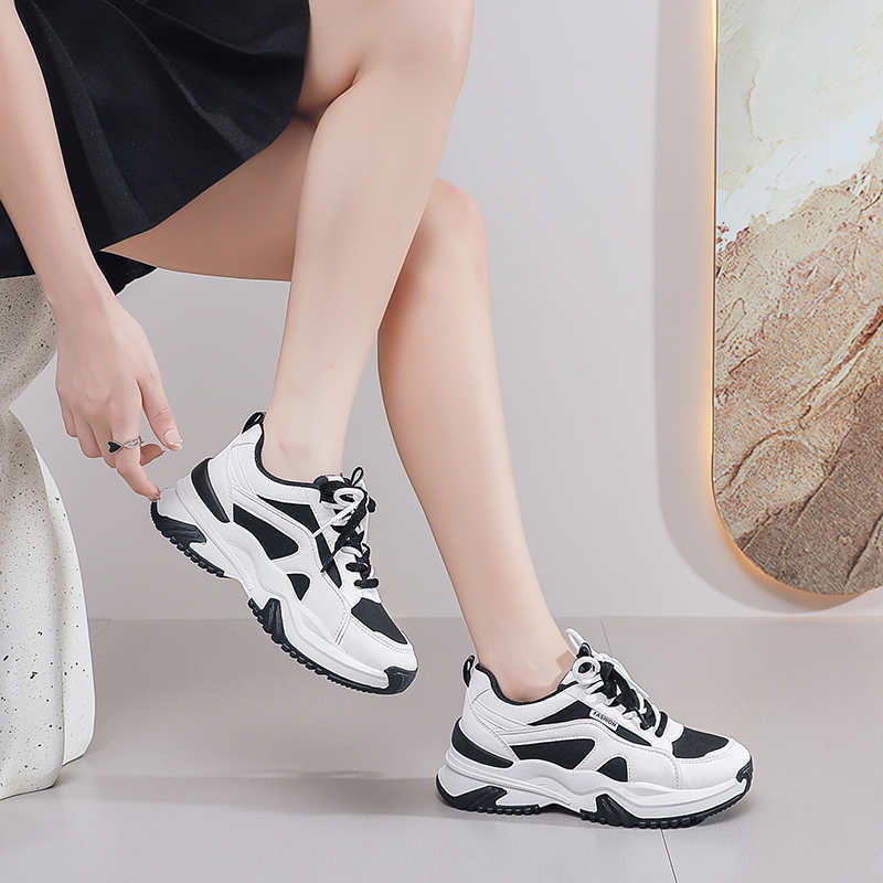 Brown Platform Women Flats Shoes Vulcanize Botasky Damske Black And White Sneakers Sport Baskettes Tensi Super Deals Shoess