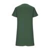Summer Cotton Linen Dress for Women Casual Short Sleeve V Neck Mini T-Shirt Dress Loose A-line Short Sundress