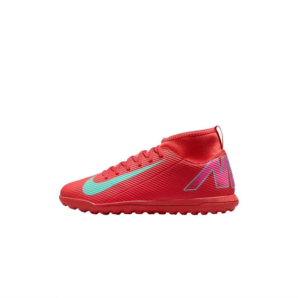 Nike Mercurial Superfly 10 Club TF GS Mad Energy Pack Kids Sneakers Red Ember-Glow Aurora-Green FQ8313-800