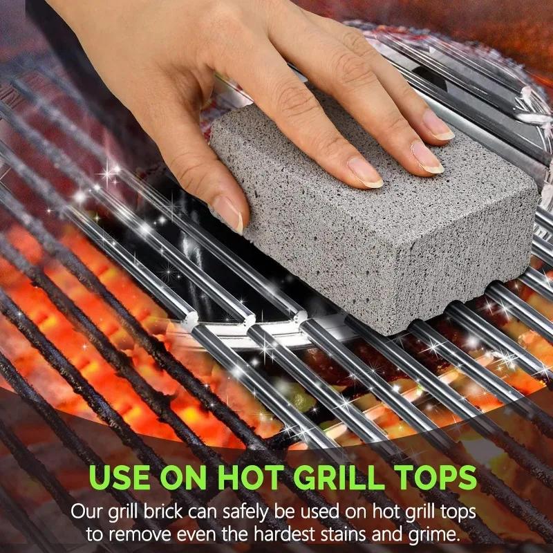 1/4/8 STK BBQ Grill Reinigungsbürste Ziegelblock Verdicken Grillrost Reinigungsstein Bimsstein Ziegel Küche Clean Tool Outdoor BBQ Werkzeuge