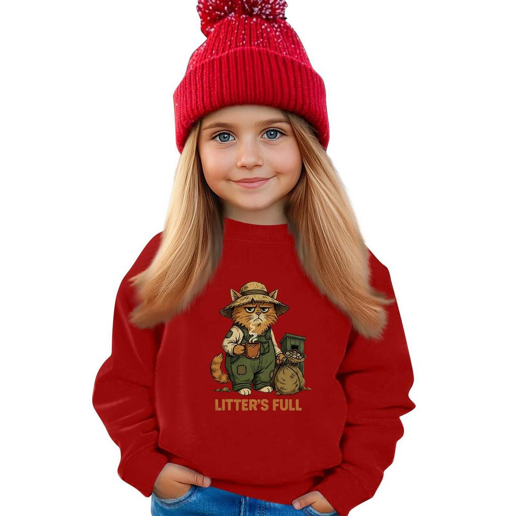 Kinder Sweatshirt Jungen Mädchen Rundhals Sport Sweatshirt Lässiger Pullover Sweatshirt Sportshirt