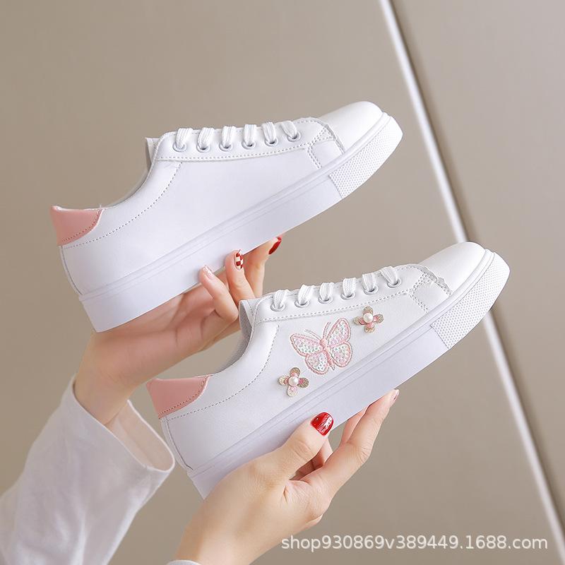 

Little white shoes women s new spring and autumn ins tide Korean version versatile casual sports flat baseplate shoes 40 [Foreign trade, spot fast delivery]