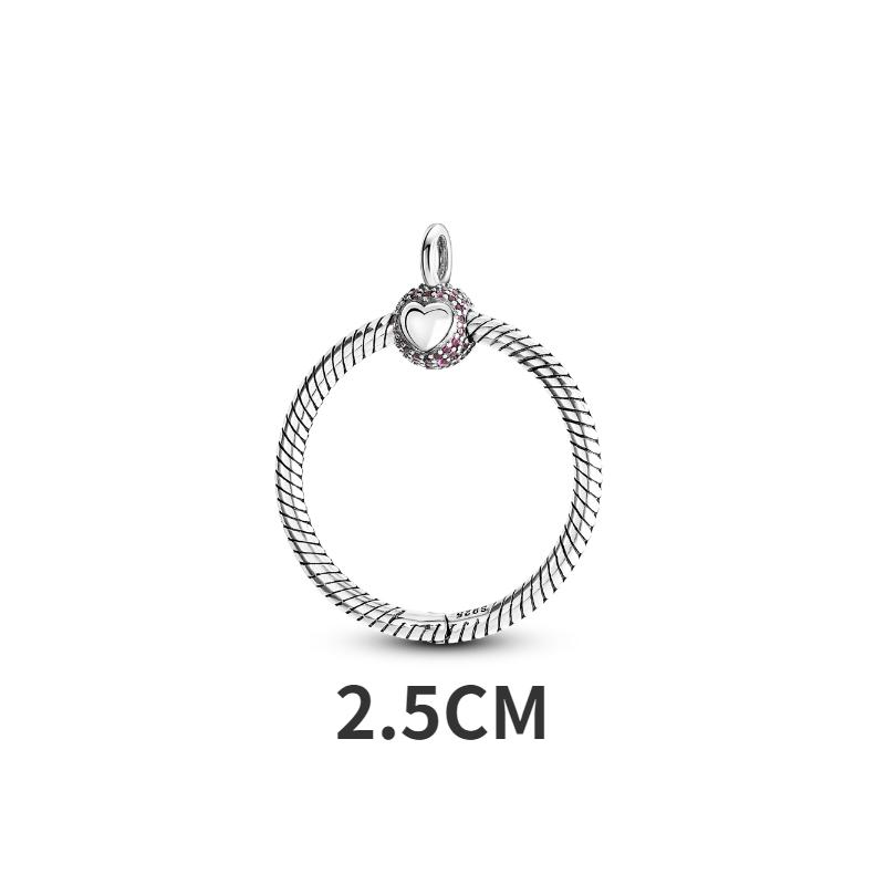 Silver Color O Pendant Moments Pave O Pendant Dangle Charms Fit Original Cable Chain Necklace Fashion Women Jewelry Making Gift