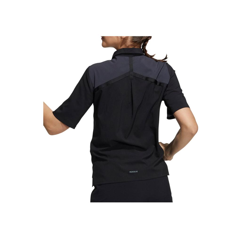 adidas Color Block Sports Casual Short Sleeve Shirt Women Shirts Black Gray H13816