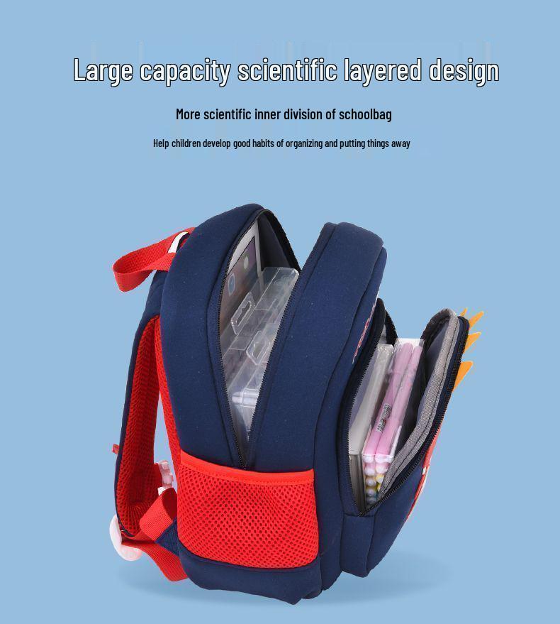 Dinosaur & Duck Backpack for Kids - Cute School Entry Bag for Boys & Girls