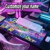 Custom Name Personalized Game Rainbow Friends Pattern Mousepad, Laptop PC Desk Mat, Decorative Desk Mat for Home Keyboard Pad Gift